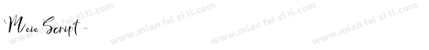 Meie Script字体转换